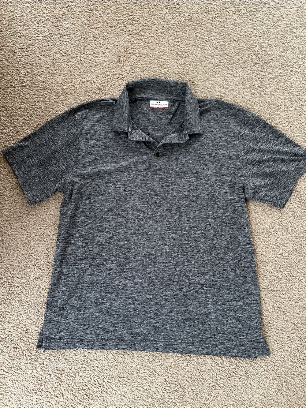 Grand Slam Heather Charcoal Polo - Short Sleeve